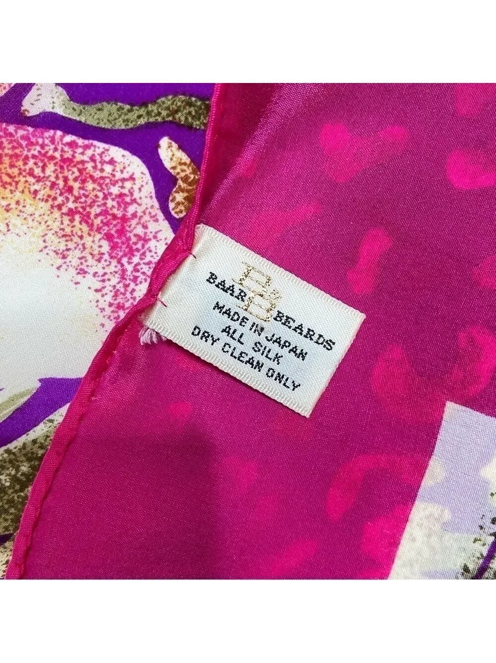 BAAR & Beards Vintage Tropical Floral Silk Scarf